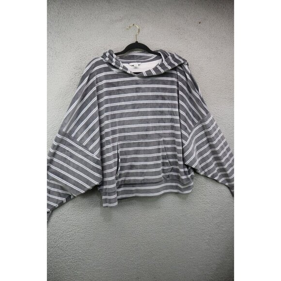 American Eagle Velour Hooded Blouse-Hand Warmer-XL-Dolman Sleeves - Picture 1 of 10